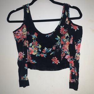Floral Off the Shoulder Crop Top